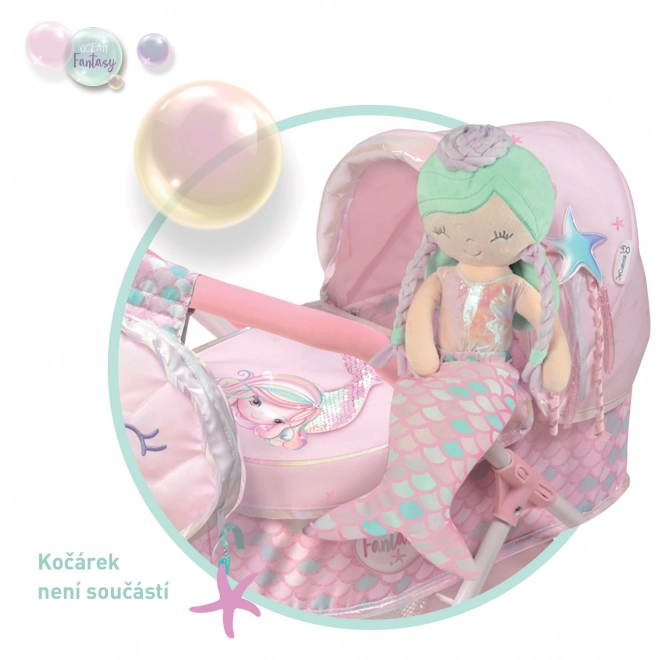 DeCuevas 20041 Mehka punčka 2v1 OCEAN FANTASY - 36 cm s posteljico