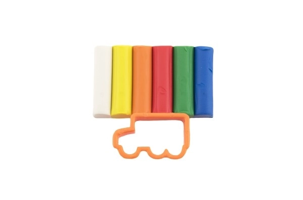 Modelina/Plastelina NARA 50g 6 kos s kalupom 4 vrste na kartici 9,5x14cm