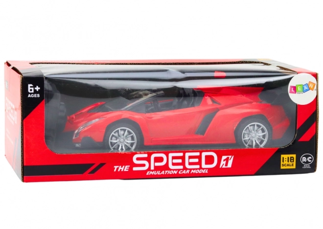 Rdeči športni zabavni avto RC 1:18