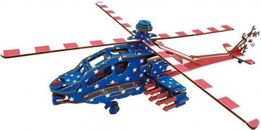 Lesene 3D puzzle Ameriški bojni helikopter Apache