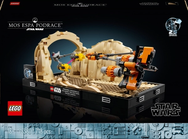 LEGO STAR WARS diorama: dirka podracerjev v Mos Espi
