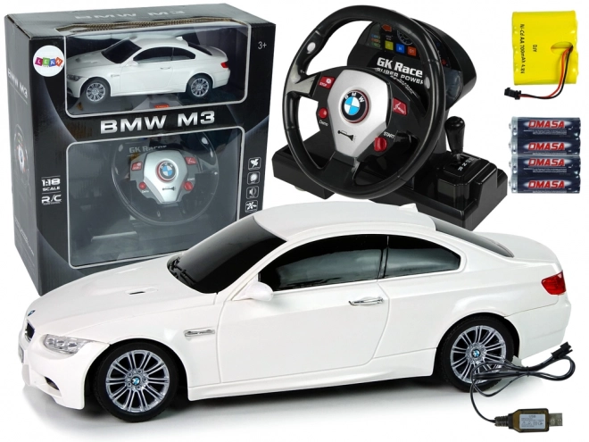 Dirkalni avto na daljinsko upravljanje BMW M3 z volanom