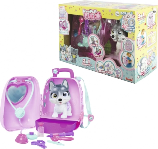 Interaktivno kužkovo mladiče PAMPER PETZ husky z banjo in dodatki
