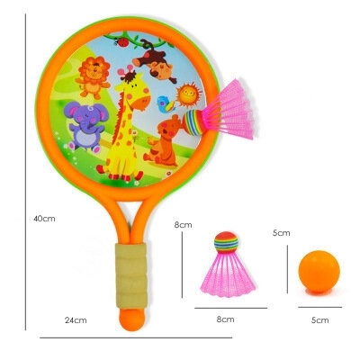 Otroške badmintonske loparji Dinosavri Oranžna zelena