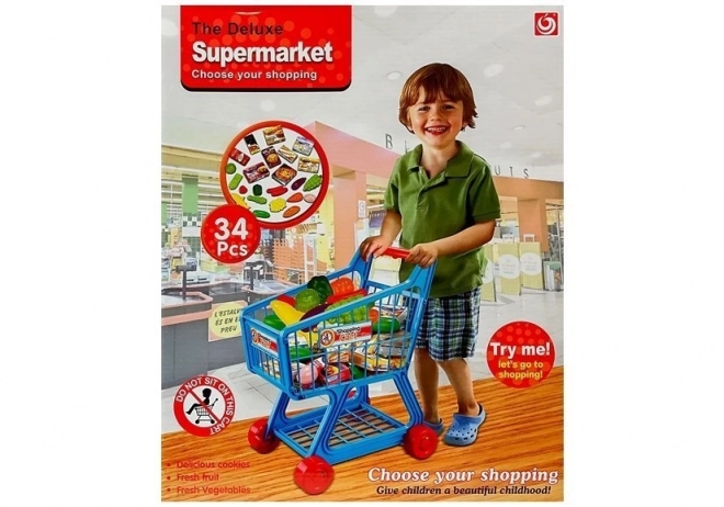 Igralni nakupovalni voziček s 34 deli