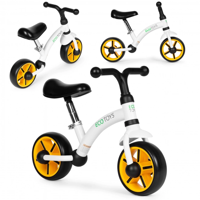 Poganjalec za otroke z EVA kolesi, nastavljivim sedežem, črn, ECOTOYS
