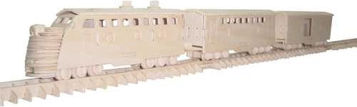 Woodcraft lesene 3D sestavljanke – vlak