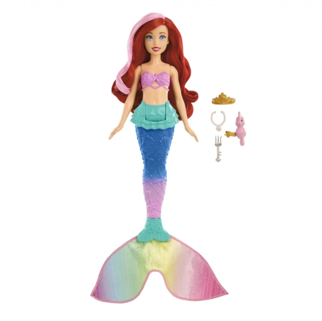 MATTEL Disney Princess punčka Ariel mala morska deklica plava, spreminja barvo
