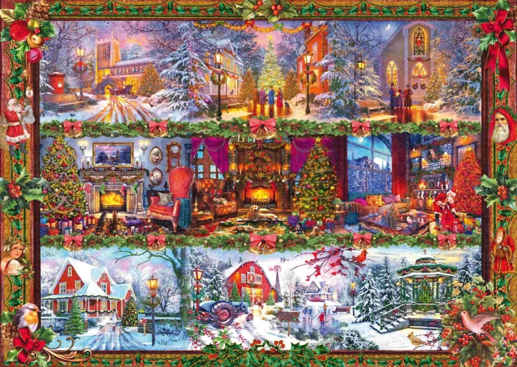 SCHMIDT Puzzle Božični pozdravi 1000 kosov