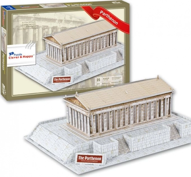 CLEVER&HAPPY 3D sestavljanka Partenon, Grčija 25 delov