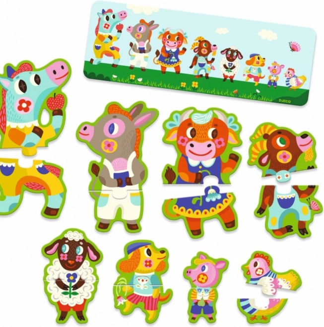 DJECO Puzzle Veliki in Mali na Kmetiji