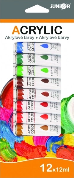 Set akrilnih barv 12 kos
