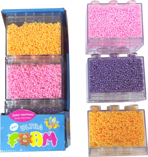 Modelirna masa Ultra Foam MINI 3 pakiranja - rožnata, vijolična, oranžna