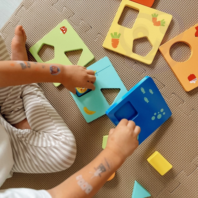 Montessori sestavljanka oblike in barve z živalcami