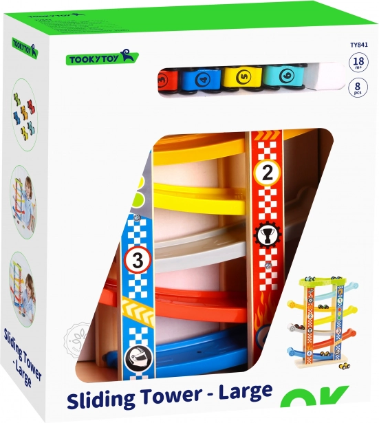Tooky Toy Barvita tobogan za avtomobile