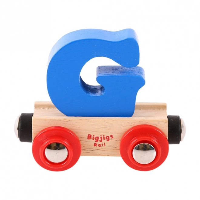 Bigjigs Rail leseni vagon - črka G