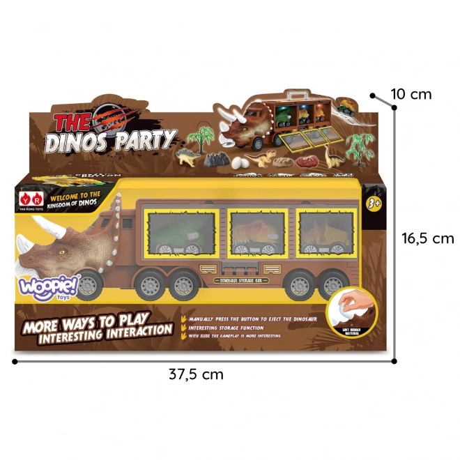 Dinozavrski tovornjak s izstreljevalnikom in avtomobilčki
