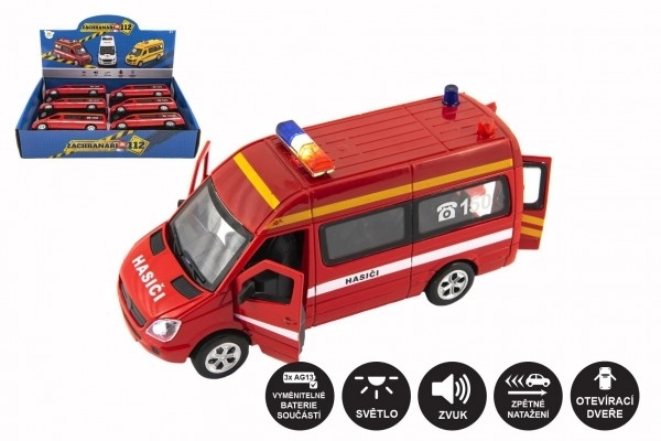 Gasilski avto s svetilkami 15 cm