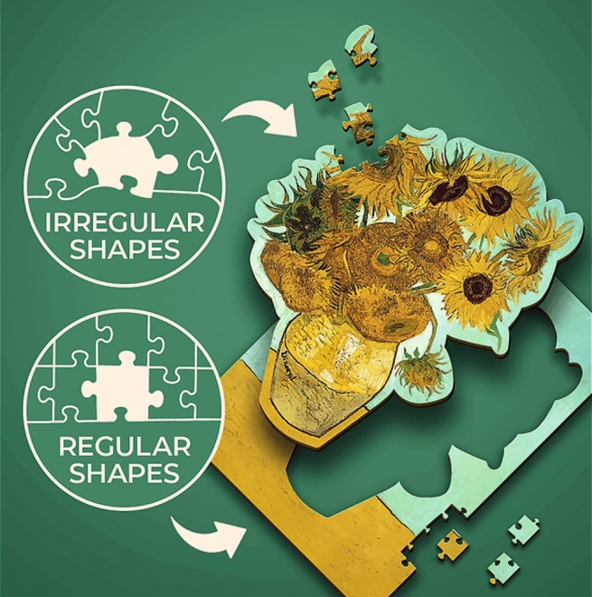 TrefL leseni puzzle Vincent van Gogh - Sončnice