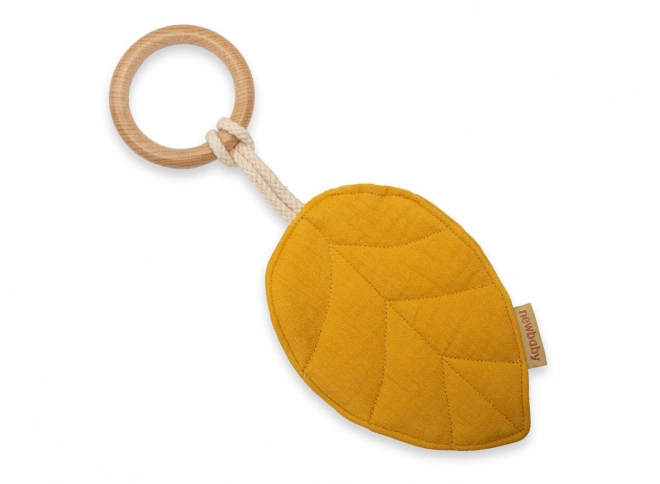 Pogryzalo New Baby Leaf gorčične barve