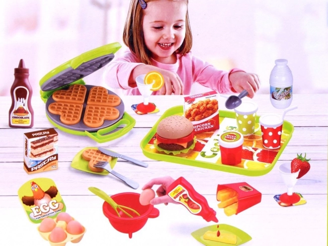 Otroški kuhinjski set z vaflji in dodatki