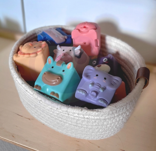 WOOPIE otroške senzorične kocke in puzzle živali 12 kos
