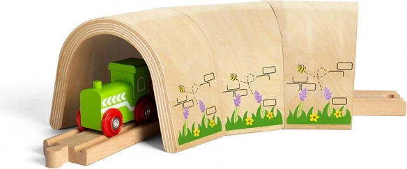 bigjigs rail ukrivljen lesen tunel za vlakovne proge