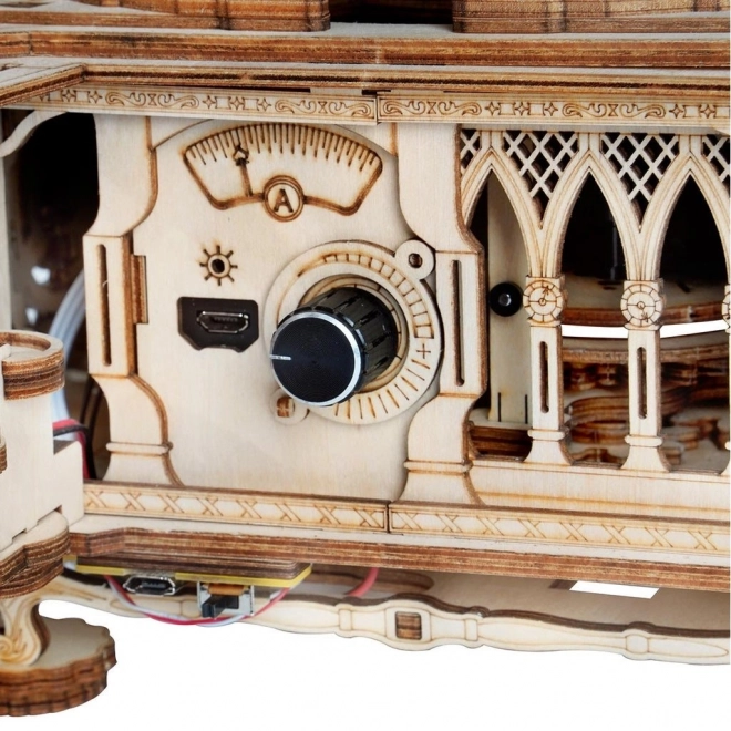 RoboTime 3D lesene mehanske puzzle Gramofon (ročni pogon)