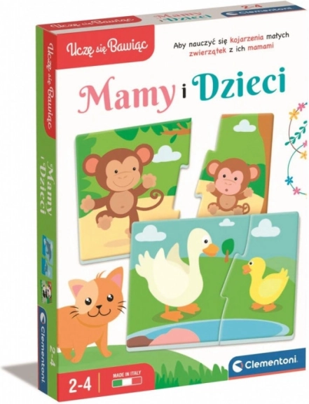 izobraževalna igra sestavljanka mame in mladiči CLEMENTONI