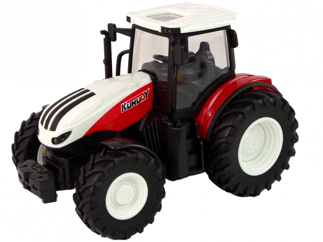 Daljinsko voden traktor 1:24 rdeče-bel Farma