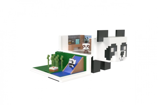 Komplet figuric Minecraft hiška za igranje s pando + 2 figurici