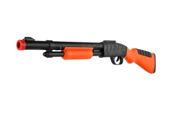 Puška/brokovnica +lisice+strelivo s priseski plast 50cm na kartonu