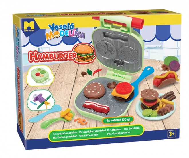 Srečna modelina burger 4x56g