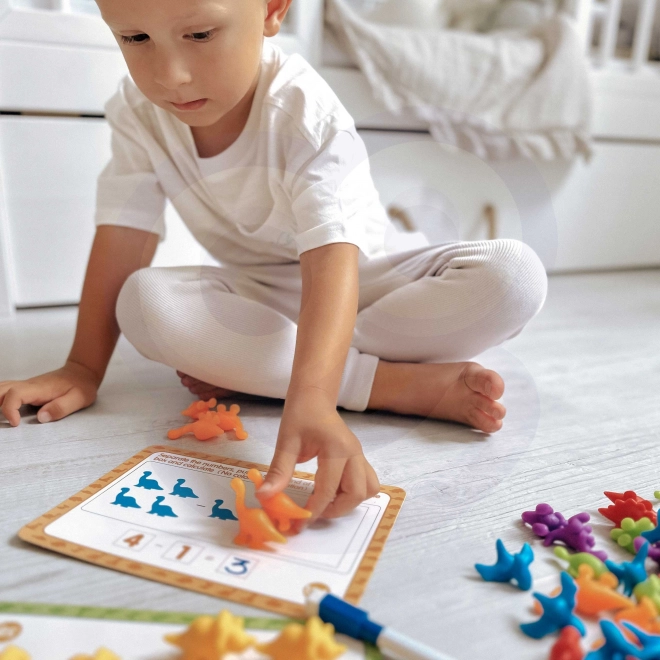 WOOPIE Izobraževalni Set Računanje Montessori Dino Sestavljanka 95 ks