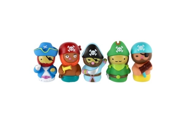 Piratska lutka na prste 5 kosov guma 6cm na kartici 16,5x20cm