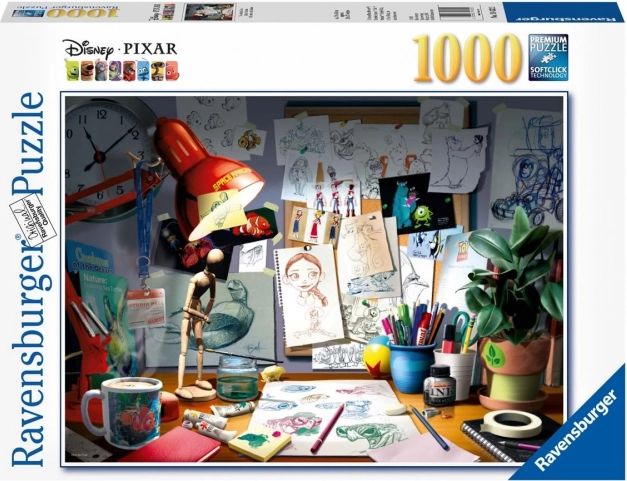 Sestavljanka Disney Pixar Umetnikova miza 1000 koščkov