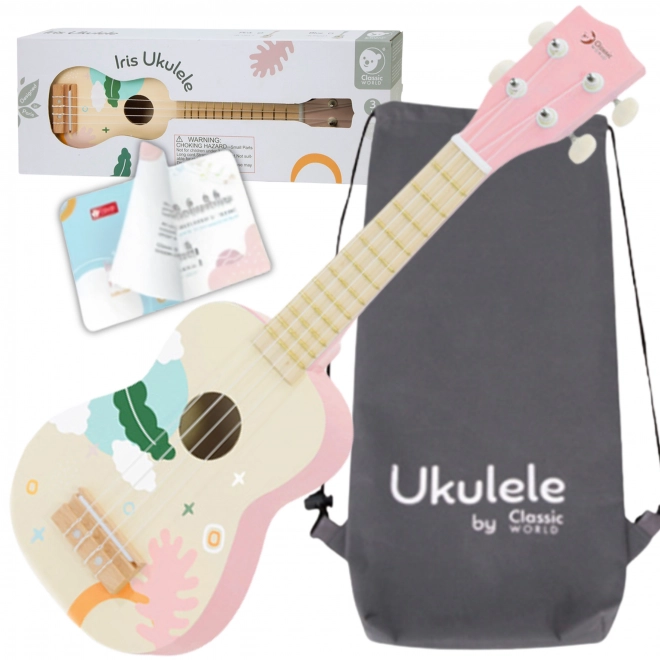 Klasični svet leseno ukulele za otroke roza