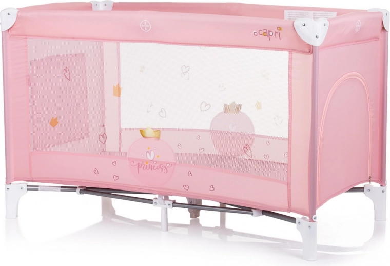 Potovalna posteljica Chipolino Capri Princess roza