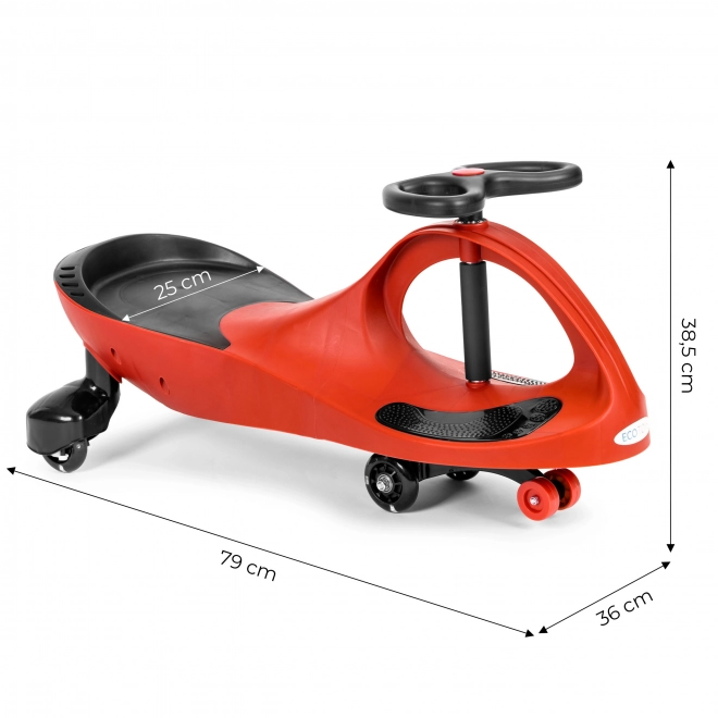 Vozilo s LED kolesci rdeče ECOTOYS