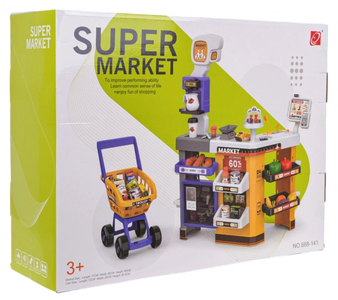 MEGA Supermarket z vozičkom + dodatki