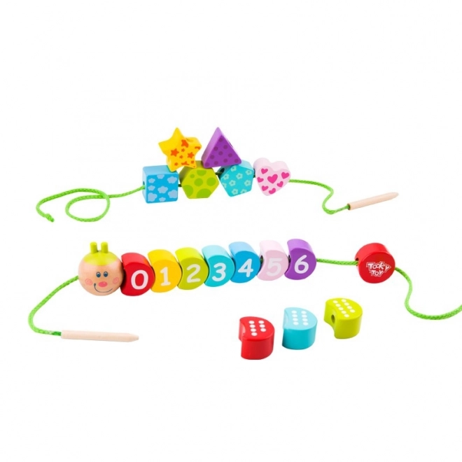 Lesena vezalna gosenica TOOKY TOY