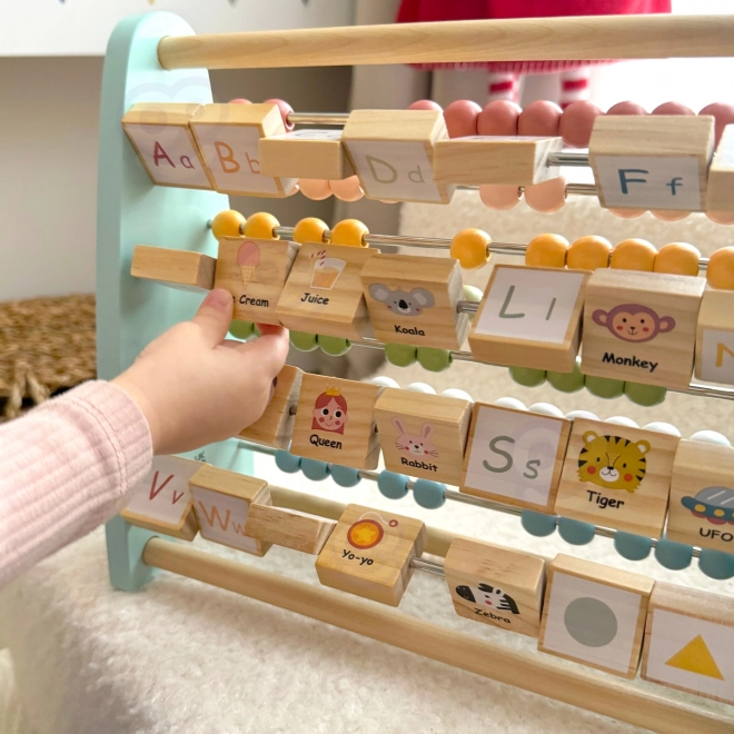 Lesena izobraževalna abeceda in računalo Tooky Toy