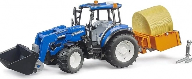 Bruder traktor New Holland T5.120 s čelnim nakladačem in korito