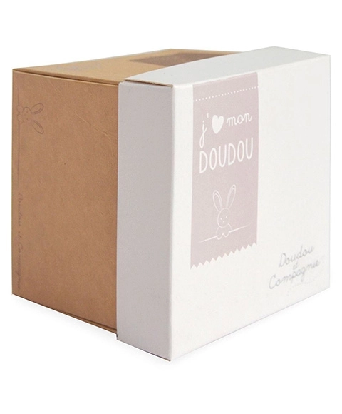 Doudou darilni set - medvedek s ninico 10 cm