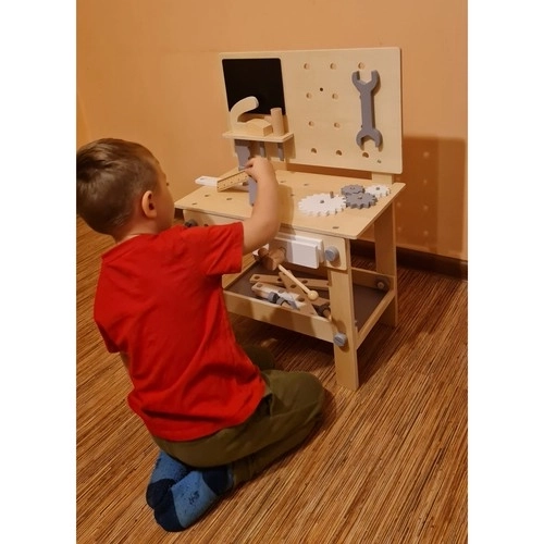 Kruzzel 24820 Otroška lesena delavnica z orodjem
