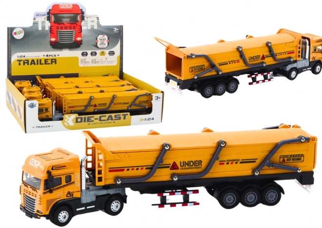 Model Gradbenega Tovornjaka 1:24 z Lučmi in Zvoki - Rumeni