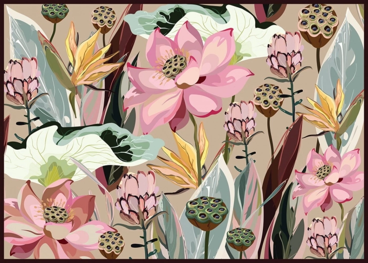 Puzzle Rože: Lotus in Protea 1000 koščkov