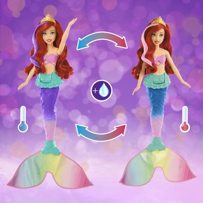MATTEL Disney Princess punčka Ariel mala morska deklica plava, spreminja barvo
