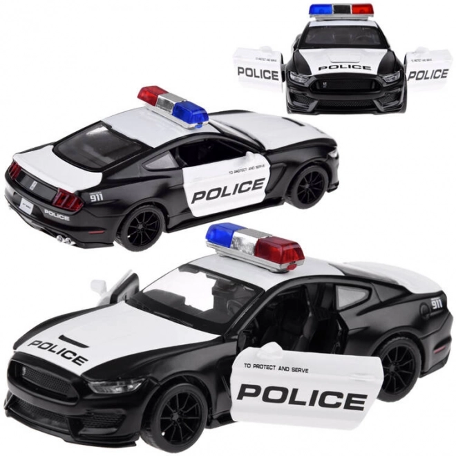 Kovinsko policijski avto Ford Shelby GT350 v merilu 1:32 z učinki svetlobnih signalov