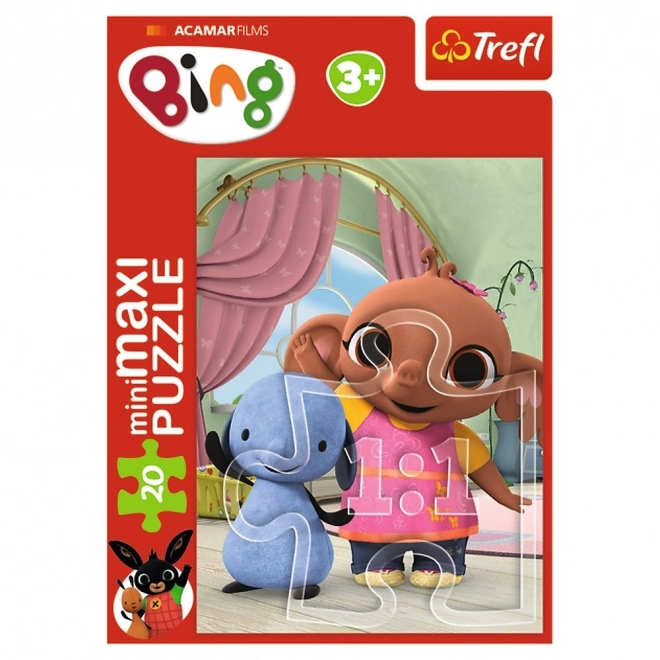 Minipuzzle miniMaxi 20 kosov Bingovi prijatelji/Zajček Bing